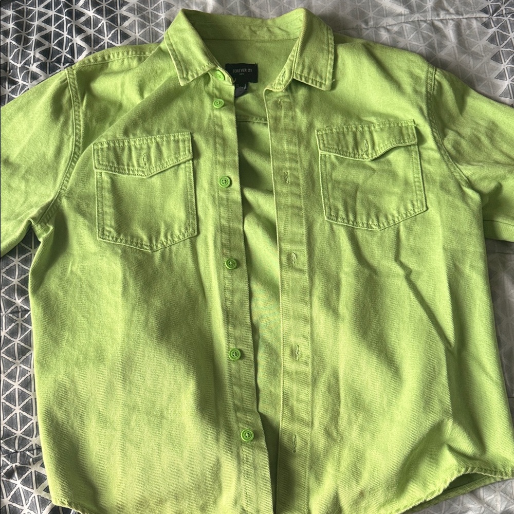 Men’s Lime Green Button-Up jacket
